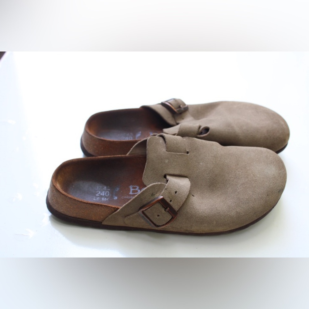 Birkenstock Tan Suede Mules